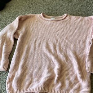 pink wool sweater